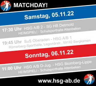 HSG-Spielplan 05.-06. Nov.!