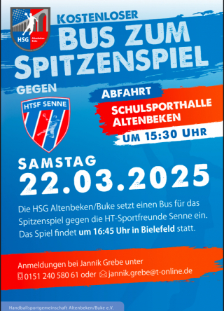 Mit dem Bus zum Spitzenspiel nach Senne