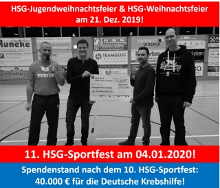 HSG-Spieltag 30. Nov./1. Dez.!