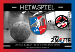 HEIMSPIEL der ZWOTEN am Sonntag!