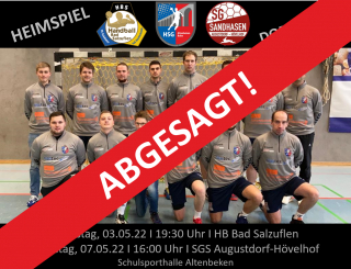 SPIELABSAGE! ZWOTE vs. HB Bad Salzuflen!