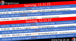 Ergebnisse des Spieltages