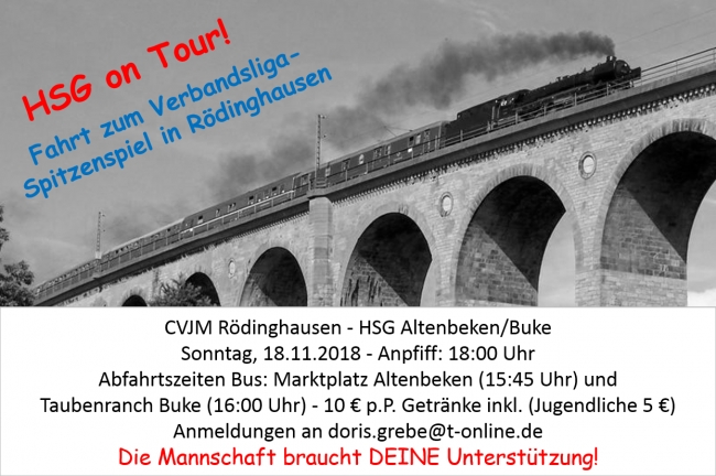 Nur noch 5 freie Plätze im HSG-Bus!