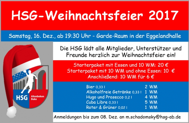 HSG-Weihnachtsfeier 2017