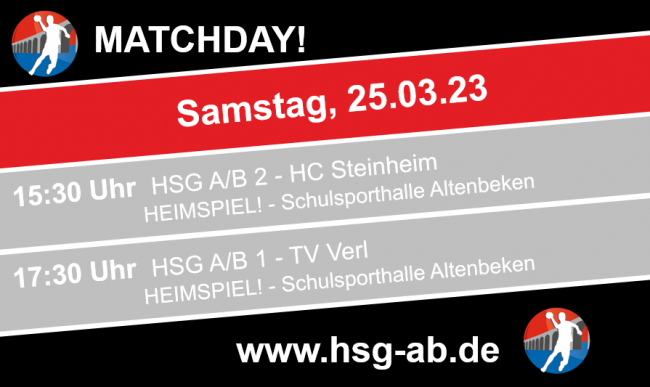 HSG-Spielplan 25.-26. März!