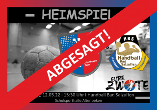 ABGESAGT! Heimspiel der ZWOTEN
