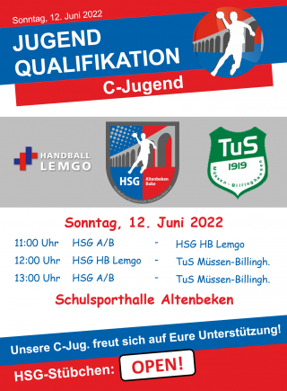 Quali-Turnier unserer C-Jug. am Sonntag!