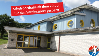 Schulsporthalle bereits gesperrt!