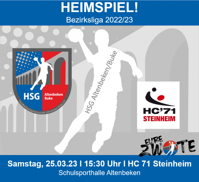 Die ZWOTE empfängt den HC Steinheim!
